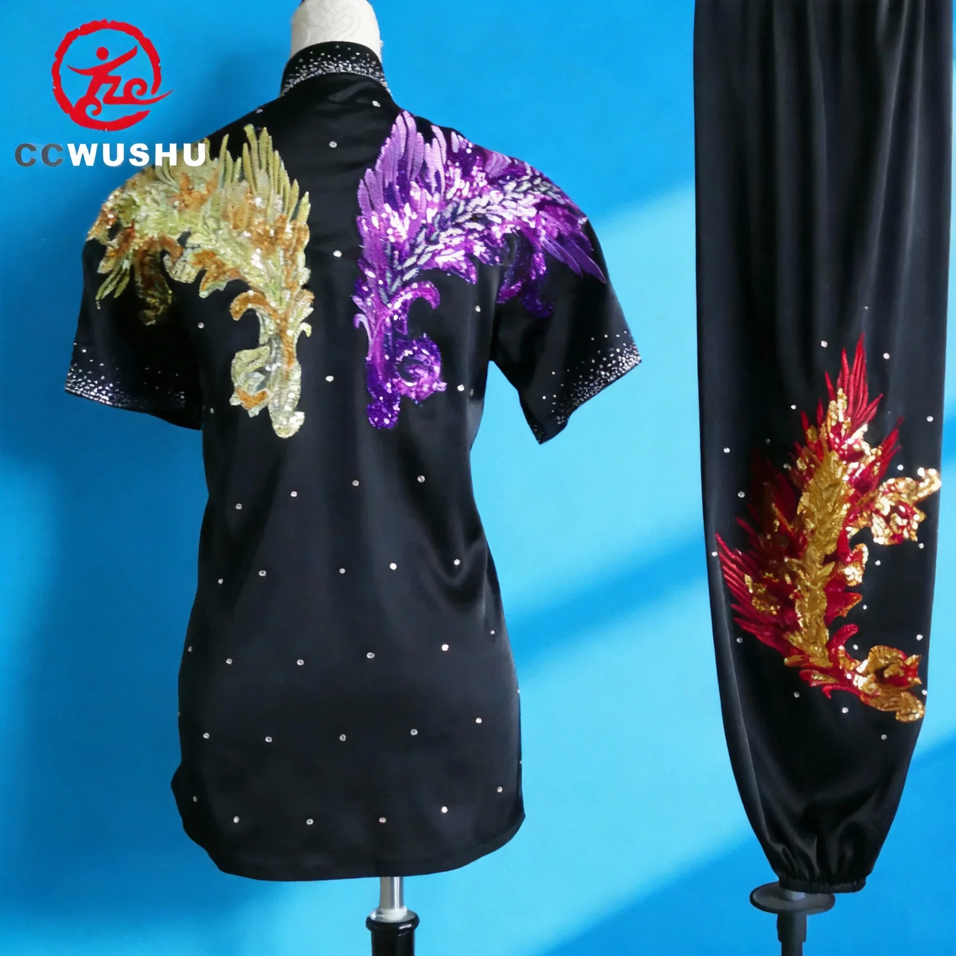 Chinesische Kung-Fu-Kostüme, Wushu-Kleidung, Changquan-Uniform, Kampfkunst-Wettkampfkleidung, bestickte Kungfu-Taolu-Kleidung, CCWUSHU – Detail 16