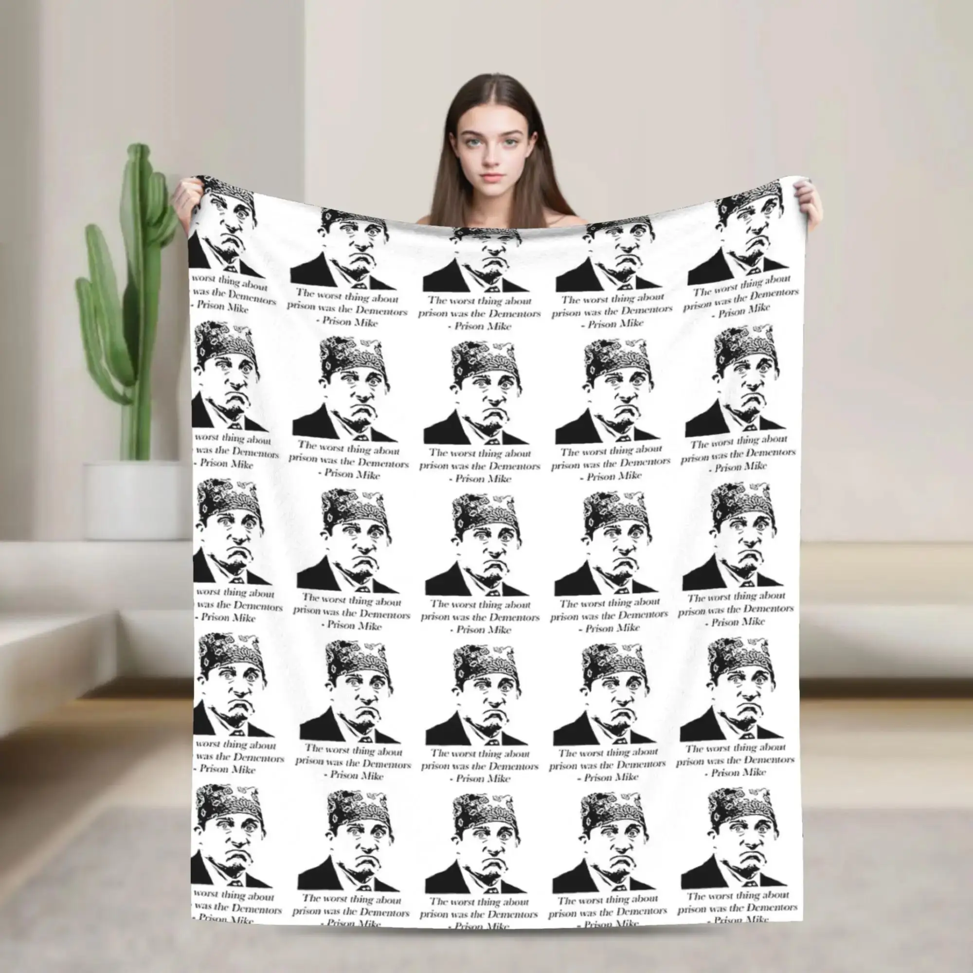 

Фланелевое одеяло с мемом «Prison Mike The Office», мягкое, прочное, зимнее, для гостиной, дивана, кровати