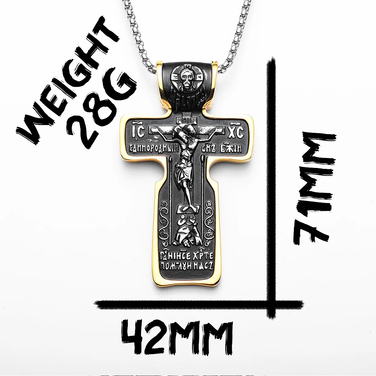 Jesus Big Cross Amulets Stainless Steel Men Necklaces Pendant Chain Punk For Women Fashion Jewelry Gifts Wholesale Dropshiping