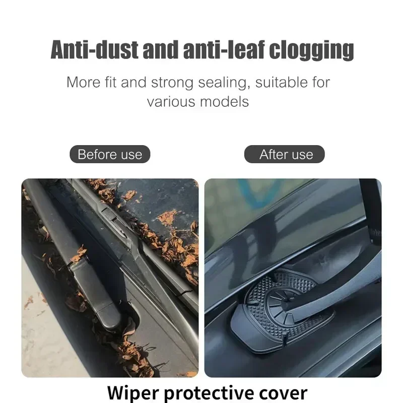 Universal Car Windshield Wiper Protective Cover for Prevent Debris Prevention Leaf Falling Wiper Bottom Hole Dustproof Cover