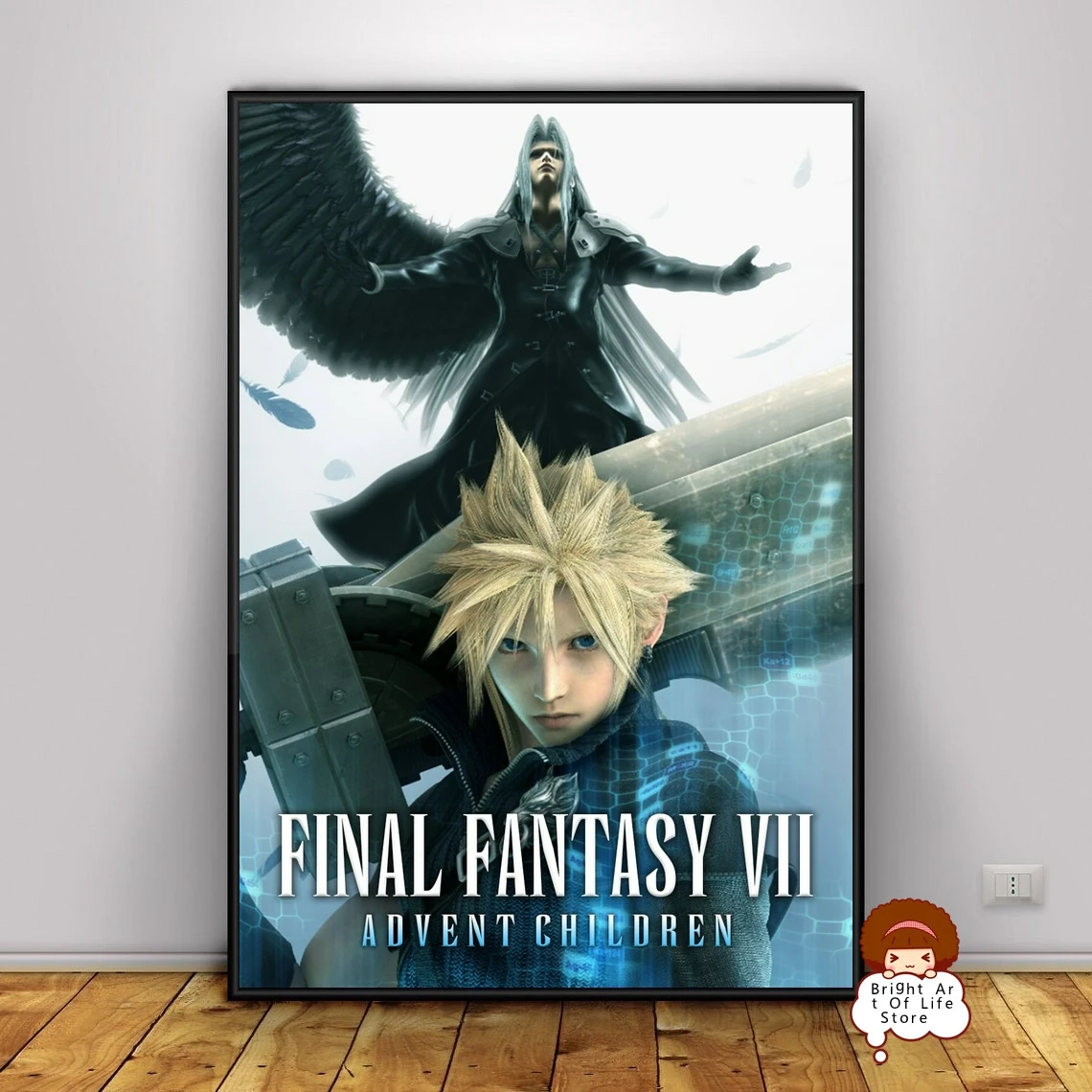 Final Fantasy VII Advent Children (2005) Movie Poster Cover Photo Canvas Print Wall Art Home Decor (Unframed)