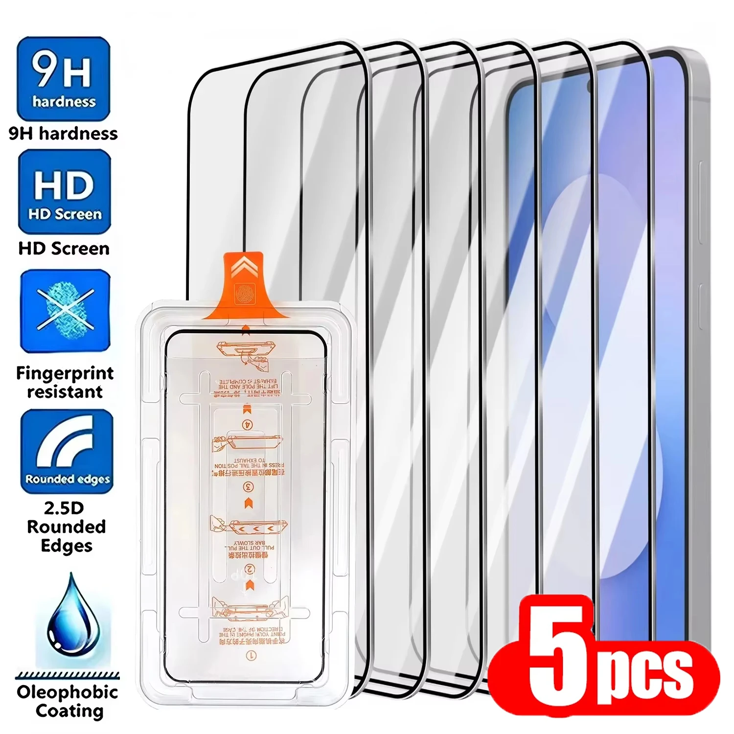 

5PCS Oleophobic Coating Dust Free Screen Protecto Glass For Xiaomi Poco F8 Ultra F8 Pro X8 Pro Max X8 Pro Tempered Glass Film