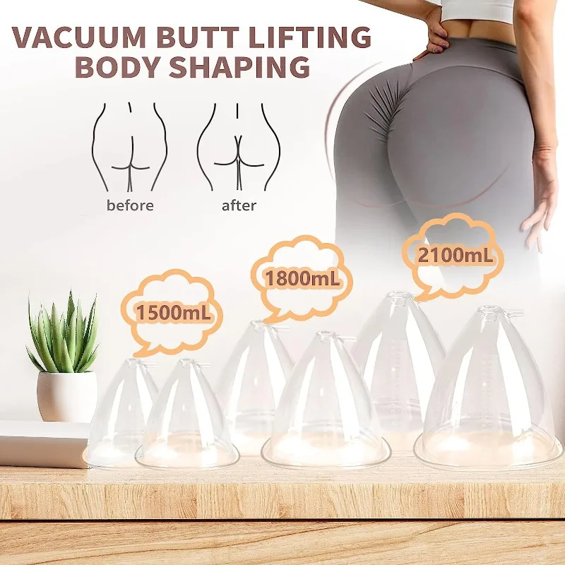 24 Cups Multifunctional Cupping Machine Butt Vacuum Therapy Machine with Touch Screen Operate Cupping Therapy Set 3 Gua Sha Hand
