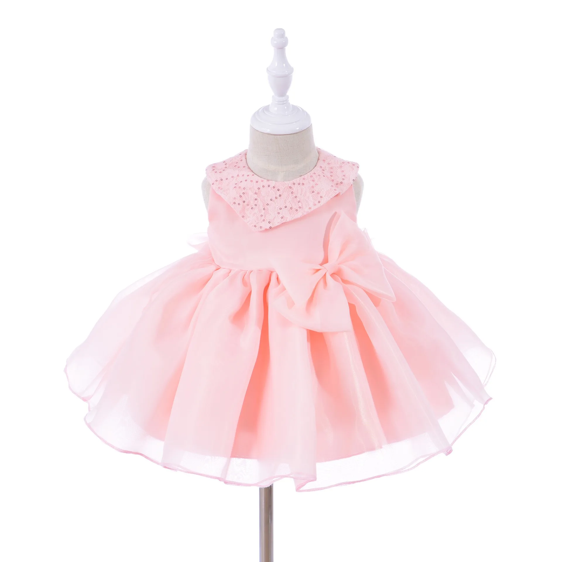 Baby Girl Dresses with Bow Baby Vestido  Fashion Party Wear Infant Toddler Baby Girls Clothes for 0 to 24 Month RBF174009