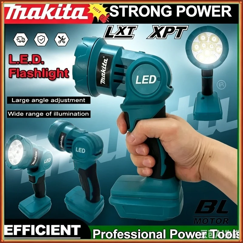 

Makita Cordless LED Flashlight Outdoor Handheld Spotlight Work Light Rechargeable Lantern Power Tool For 18V Lithium Battery