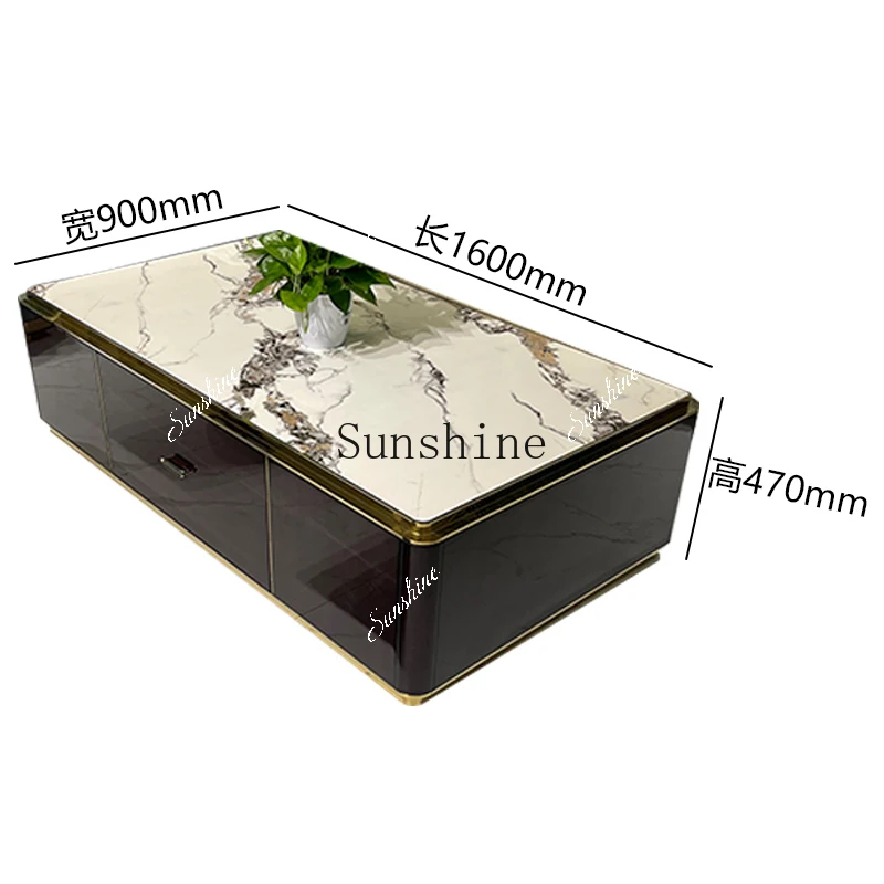 

Light luxury leather sofa villa mansion large apartment living room high sense large flat TF