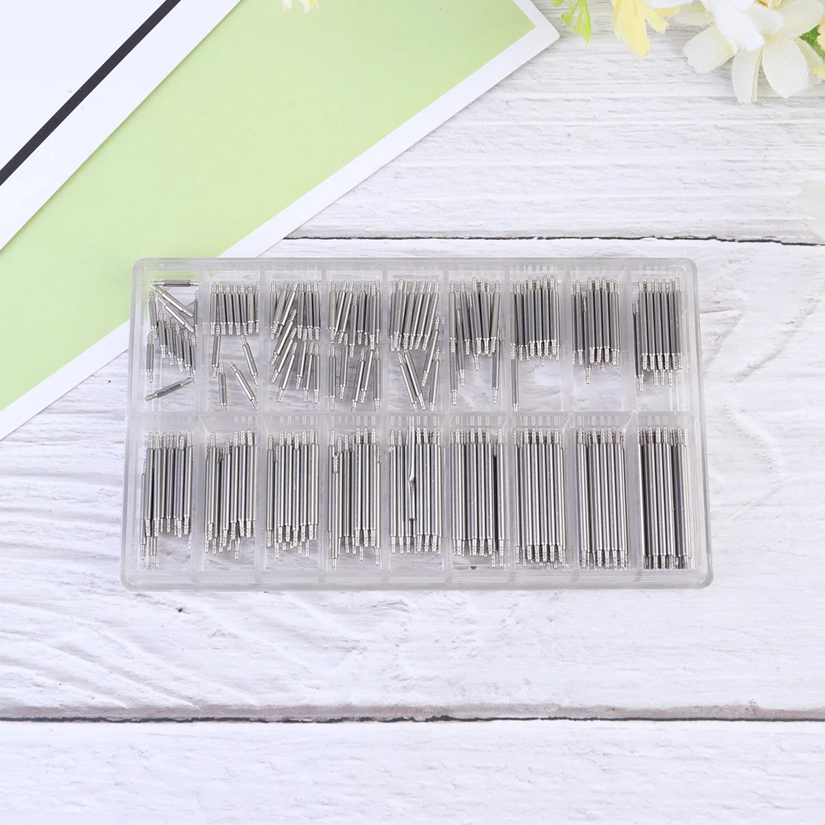 

216Pcs Watch Strap Repair Tool Heavy Duty Metal Kit for Opening Bands Removing Pins Adjusting Size At Home Watch Band Pins