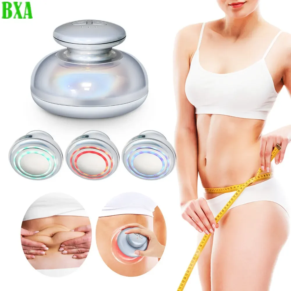 Mini 3-color LED Ultrasonic Slimming Machine with Vibration Heating EMS Body Massager Slimming Cellulite Massager