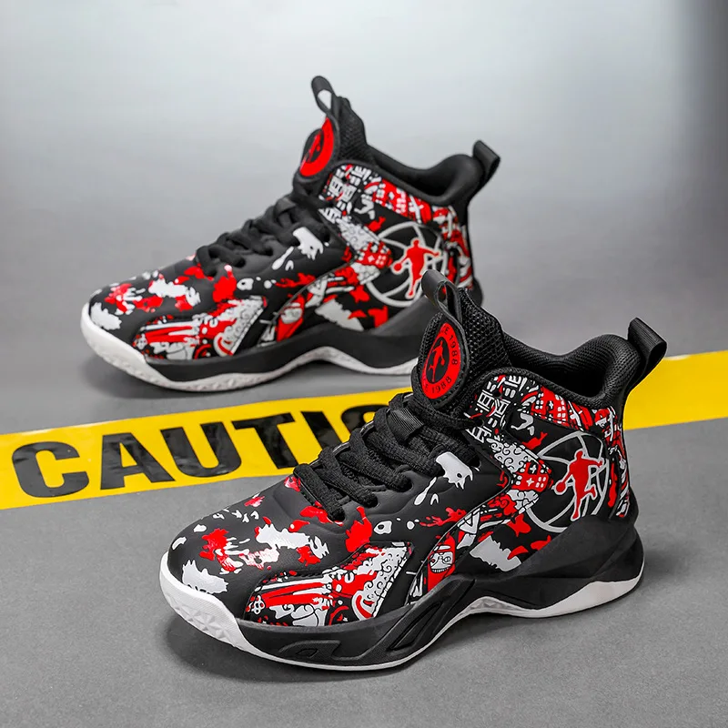 

High quality Youth Basketball Shoes High-Top Mesh Breathable Non-Slip Wear-Resistant Student Game Shoes kids sneakers