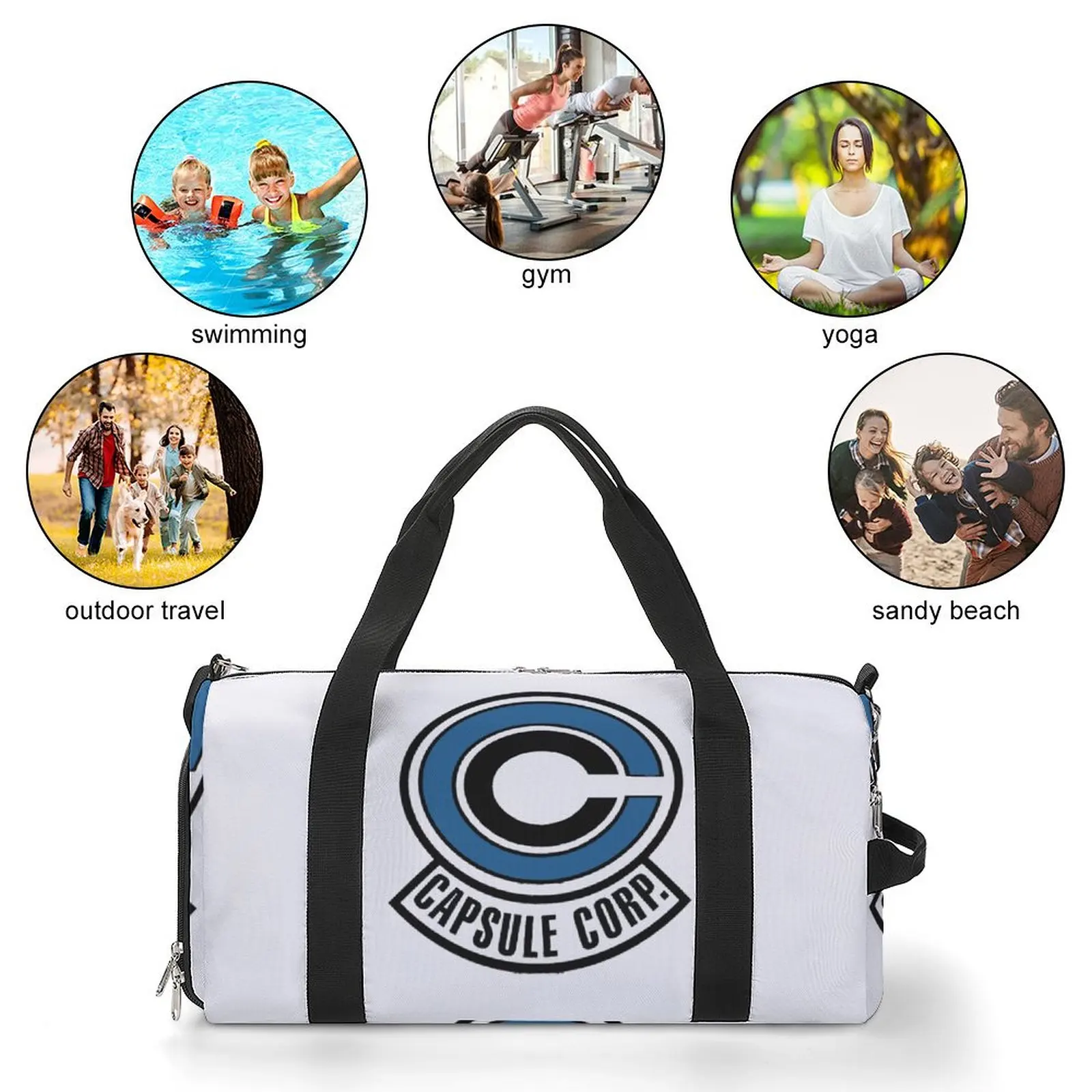 D-Dragon B-Ball Gym Bag Anime Manga Z Weekend Sports Bags Large Capacity Training Custom Handbag Colorful Fitness Bag For Couple