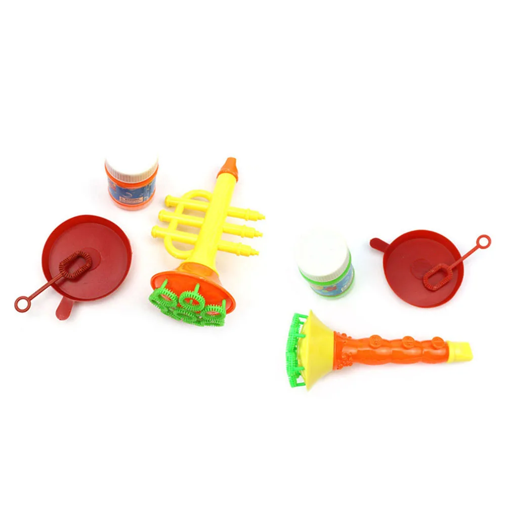 Máquina de burbujas con forma de instrumento Musical poroso, soplador de burbujas, juguete divertido para niños y niñas (Color y estilo aleatorios), 2 uds.