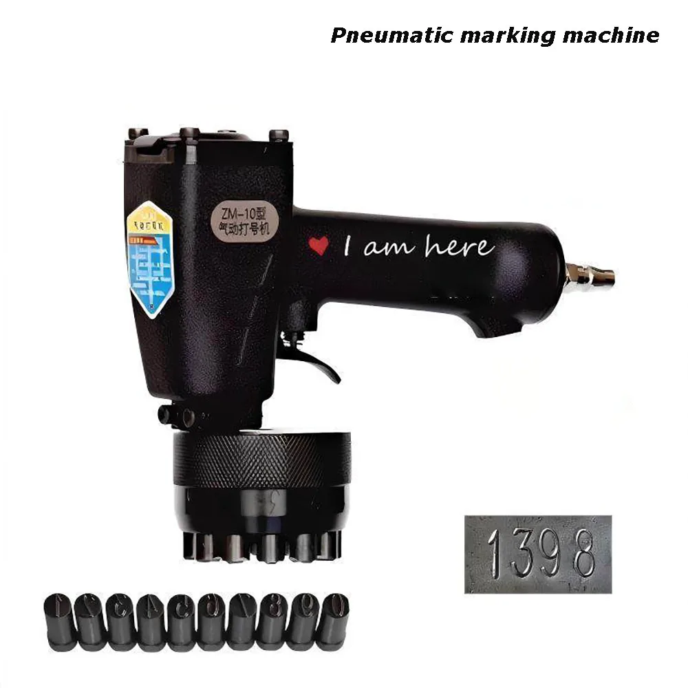 Pneumatic impact Marking machine,metal plate coder marker,0-9numbers+2 alphabet,customized coding machine