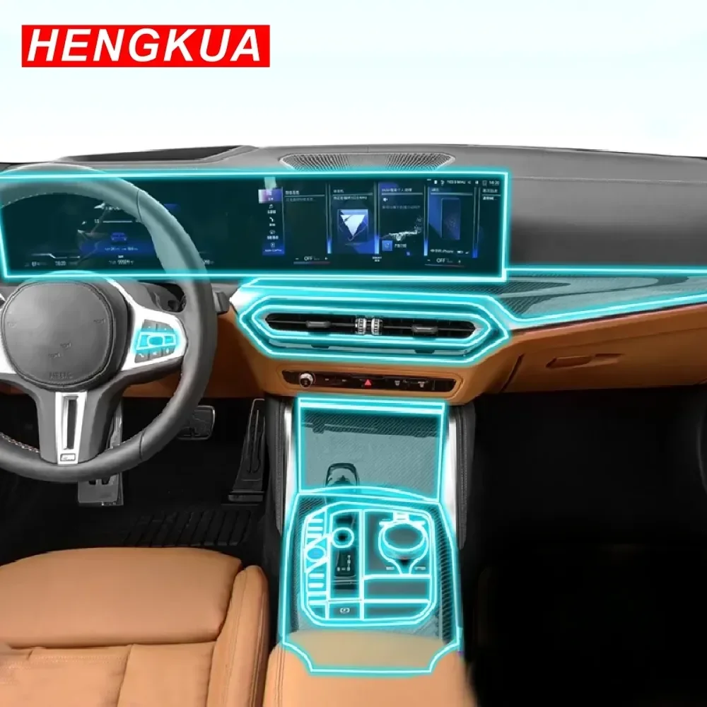 Image of Für BMW I3 I4 G26 2022 2023 Auto Innen TPU Schutz Film Dashboard GPS Transparent Anti-scratch Reparatur Aufkleber zubehör