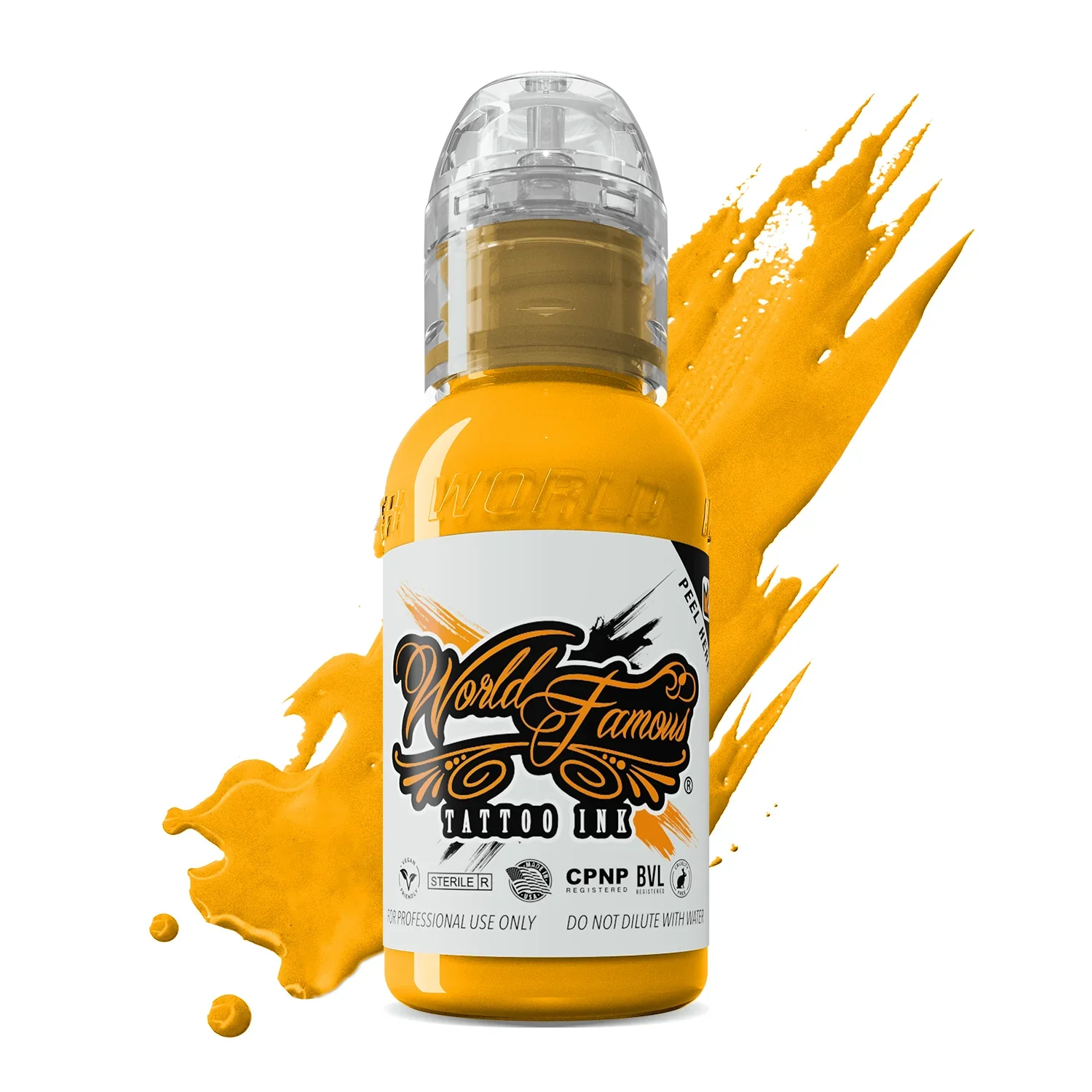 

15ML Yellow gold Tattoo Ink Body Art Tattoo Ink Vibrant Vegan Long Lasting No Color Loss Professional Tattoo Ink 0.5oz/Bottle