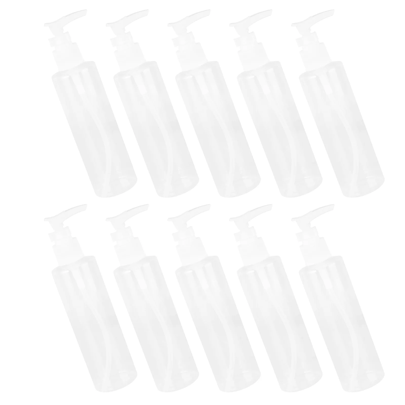 

10pcs Empty Pump Bottles Dispenser Lotion Creams Shampoo Storage Transparent Refillable Travel Bottle For Essential