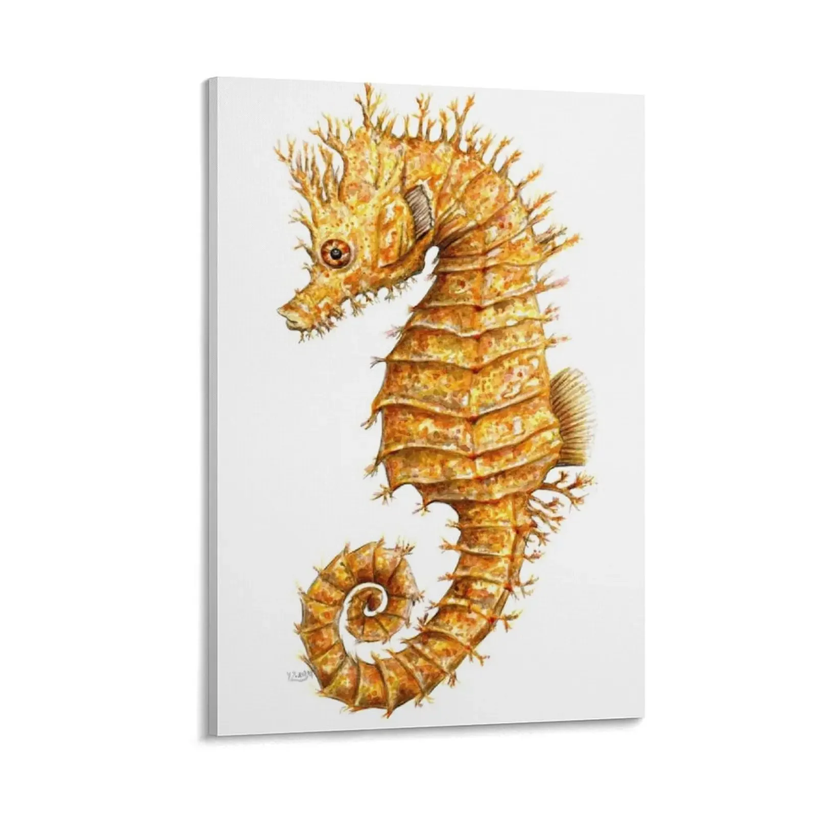 

Beautiful common seahorse Hippocampus hippocampus Canvas Painting office decoration anime figure wall decor