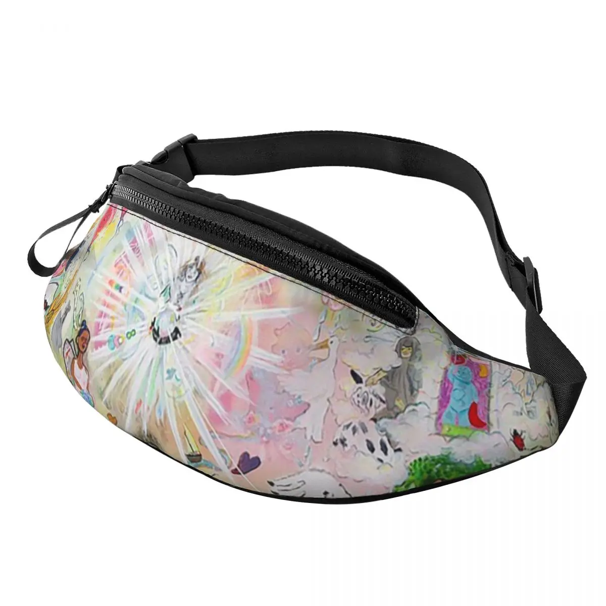 Bladee - 333 Drain Gang Album Cover Waist Bag for Women Men Crossbody Fanny Pack Running Phone Money Pouch