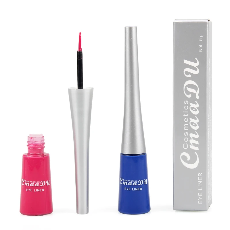 CmaaDu Halloween Must-have Color Matte Permanent Eyeliner Quick-drying Non-Smudging Liquid Eyeliner