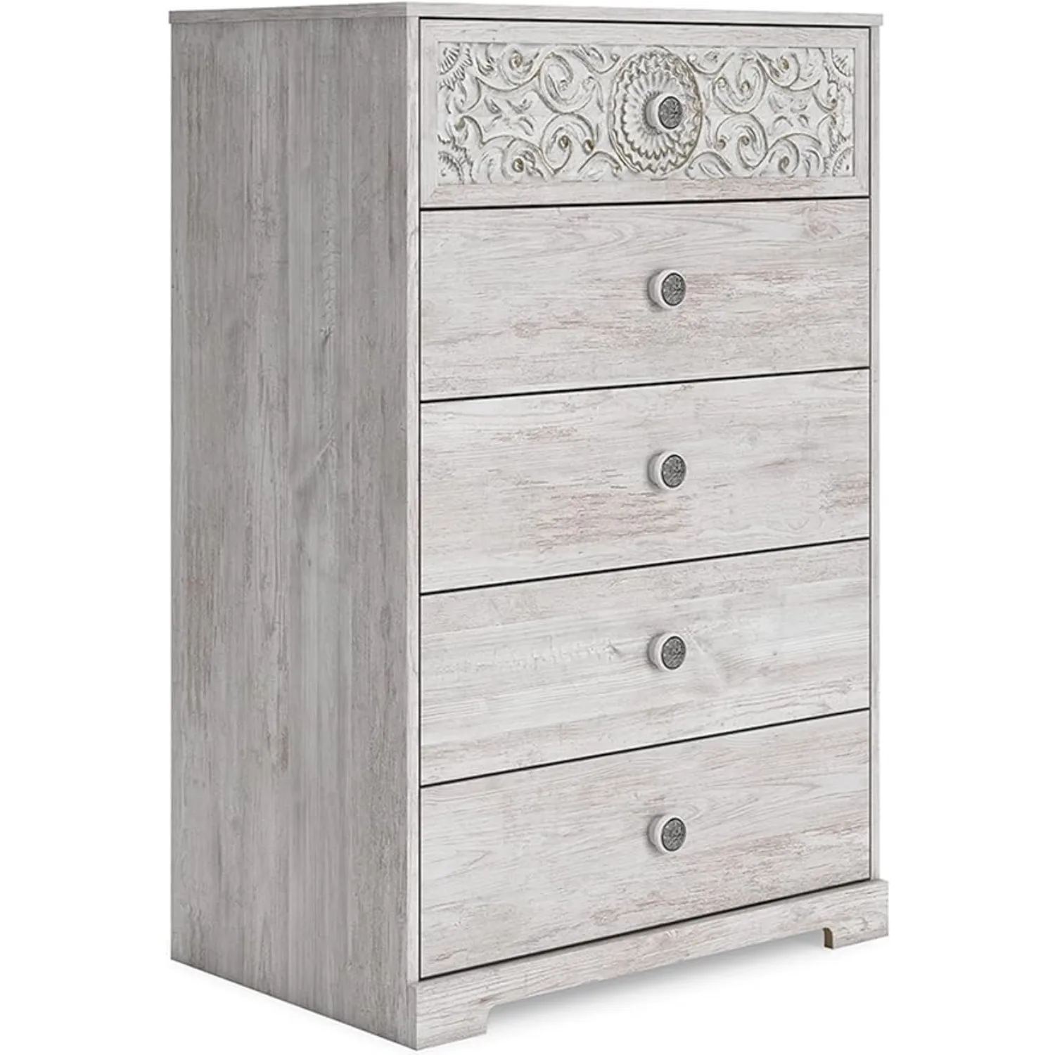 Signature Design by Ashley Paxberry Bohemian 5 Drawer Chest of Drawers, White