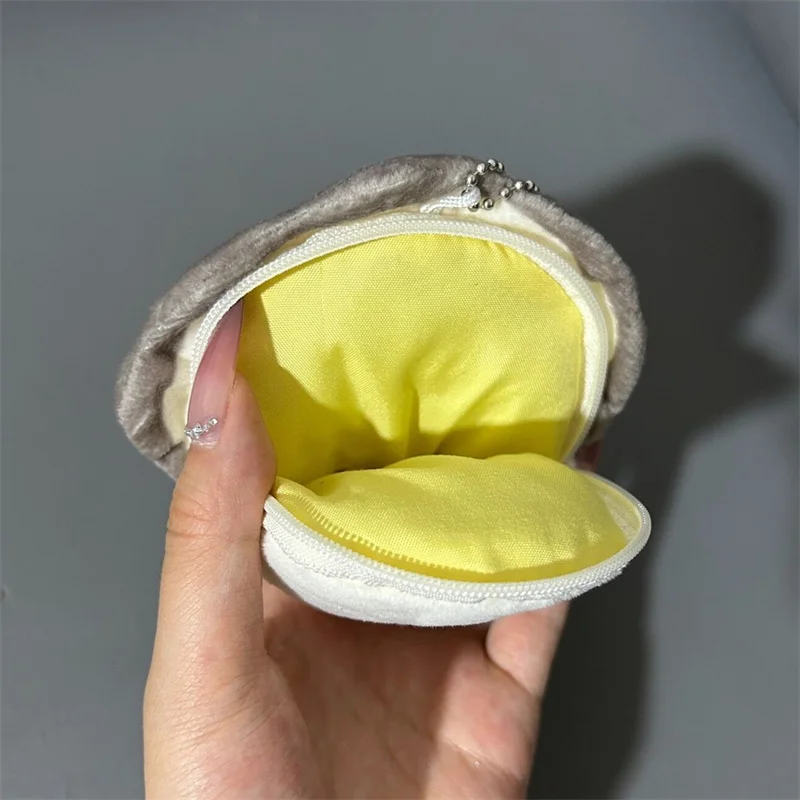 Rilakkuma Oyster Plush Keychain Mascot Charm Key Ring Kawaii Cute Coin Purse Wallet Women Coin Pouch Case Mini Storage Bag