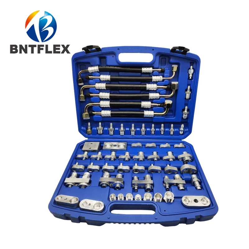 

59 pieces Auto air conditioning plugging joint tool truck leak detection kits leak test universal segmented test set instrument