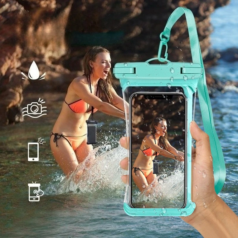 Transparent Waterproof Mobile Phone Bag TPU Touch Screen Mobile Phone Waterproof Bag Swimming Waterproof Mobile Phone Case Cover