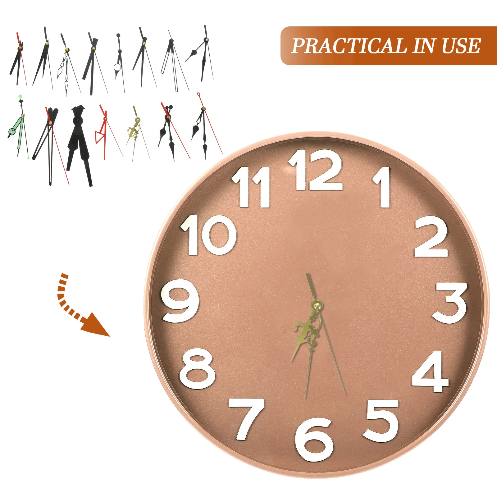 

15Sets Clock Hands Set Elegant Plastic Pointers for DIY Wall Clocks Simple and Practical for Beginners Clock Hands