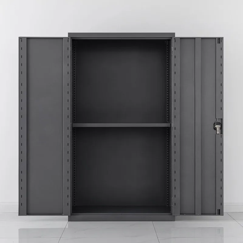 2023 Hot Selling Workshop Storage Equipment Cabinet 2 Swing Door Metal Garage trolley   Steel Tool 