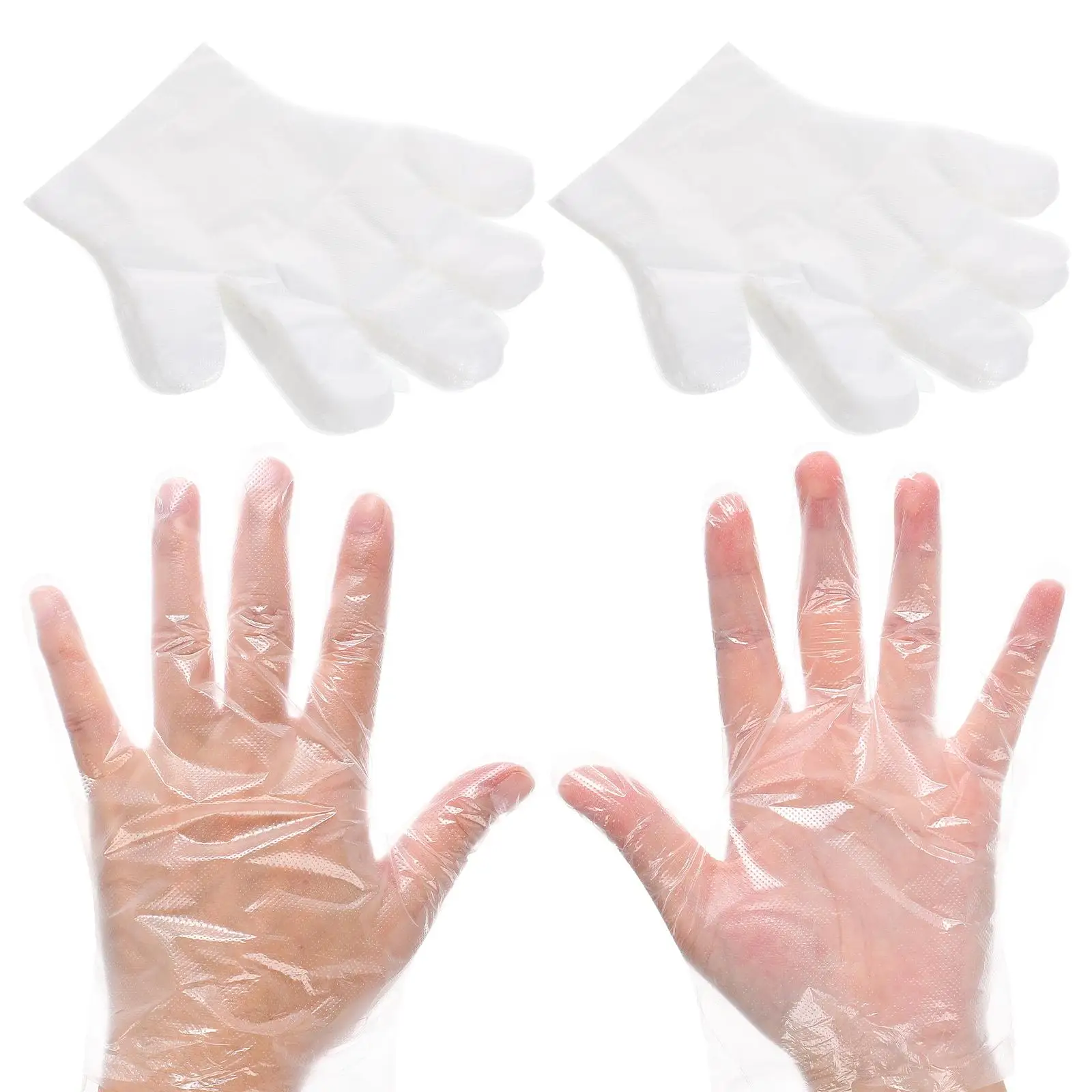 Disposable Plastic Gloves Large Size Oil Resistant Hand Protective Cover Kitchen Restaurant Food Grade Film Gloves Hand