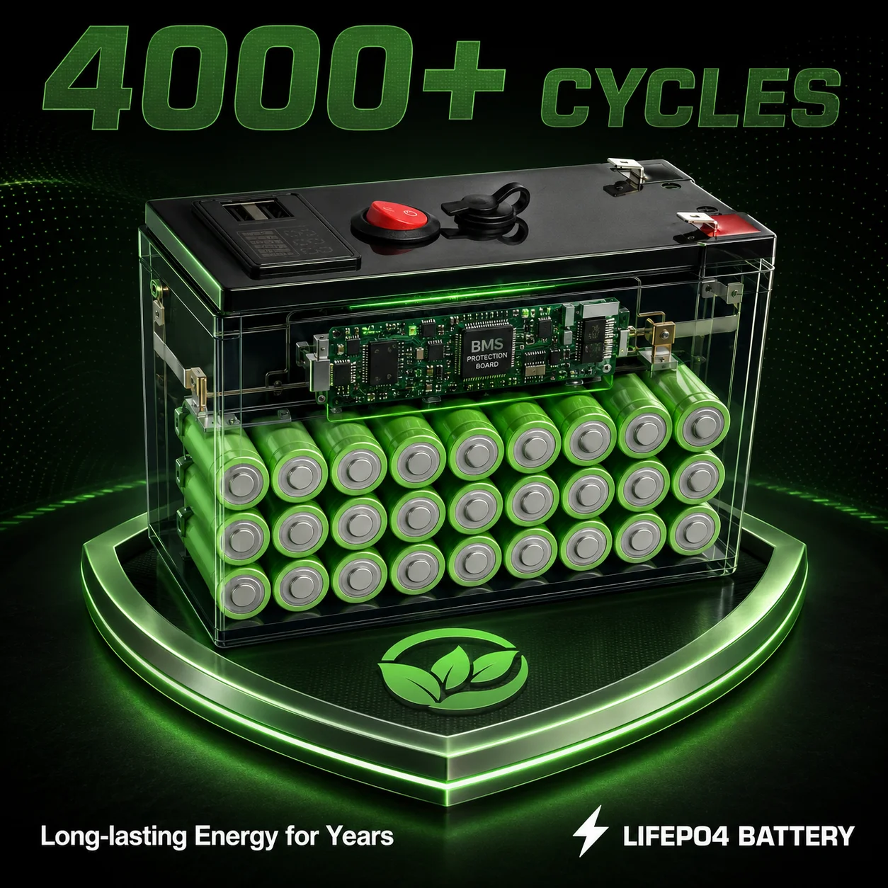 12V Lithium Battery 150Ah LiFePO4 4000+ Deep Cycles Built-in BMS,10-Year Lifetime,for UPS, Kayak Fish Finder, Solar Panel,Radio