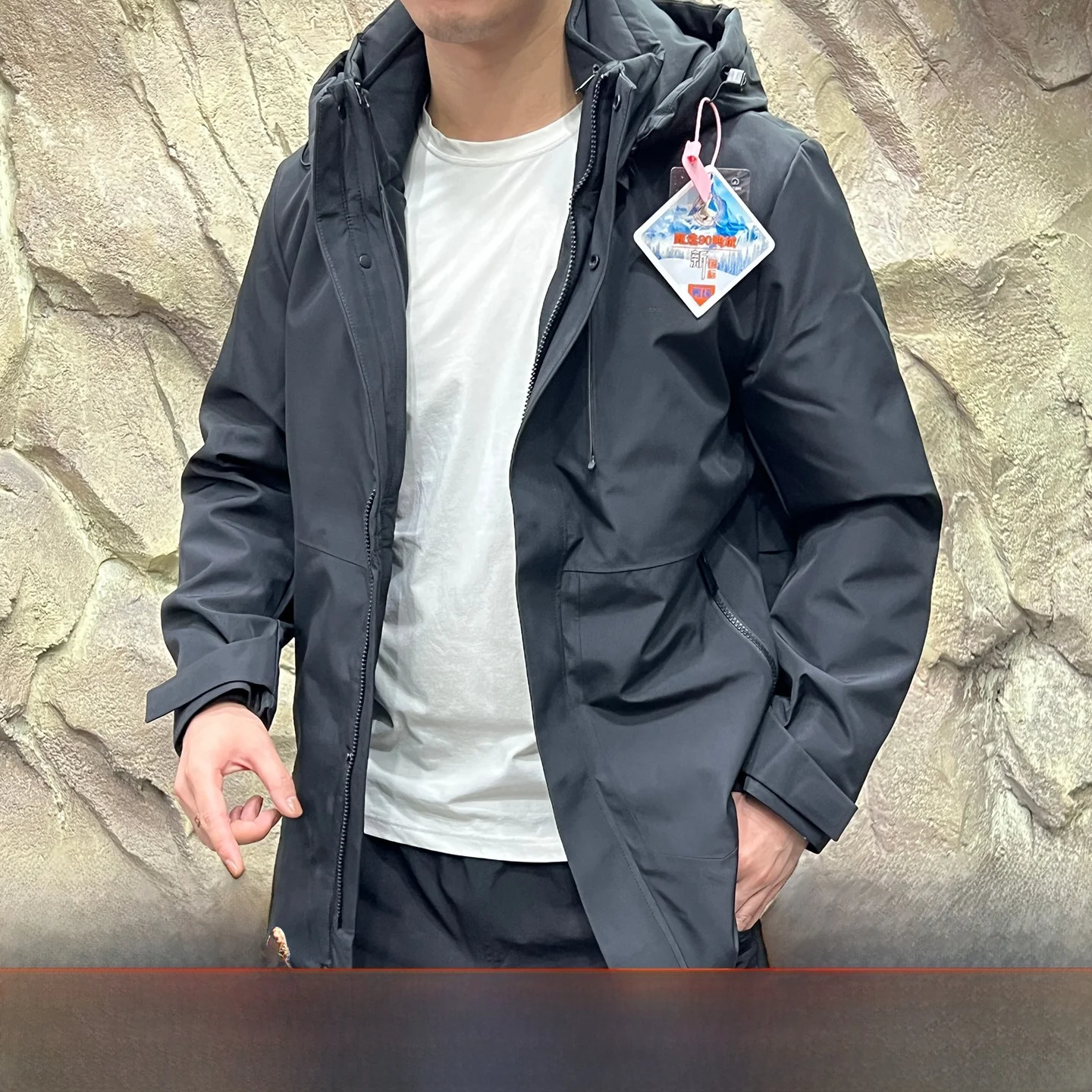 

Detachable Inner Liner 90 Du down Filling Men's Winter Windproof Tee-in-One down Jaet Ci Casual Regular Fit Zipper Cl...