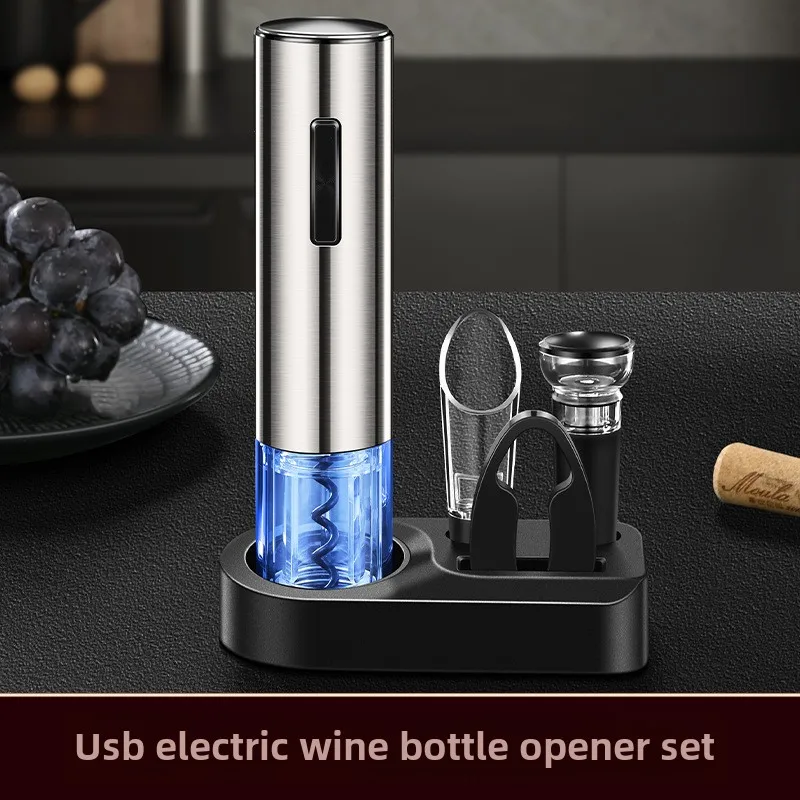 

Fully automatic wine opener, vacuum wine crisper Rechargeable bottle opener and wine aerator, can opener, kitchen utensils