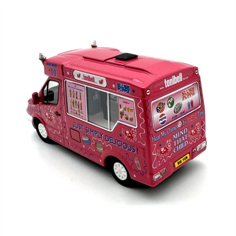 1:43 scala pressofuso lega Mercedes gelato camion Van giocattoli auto modello classici Souvenir per adulti regali da collezione Display statico