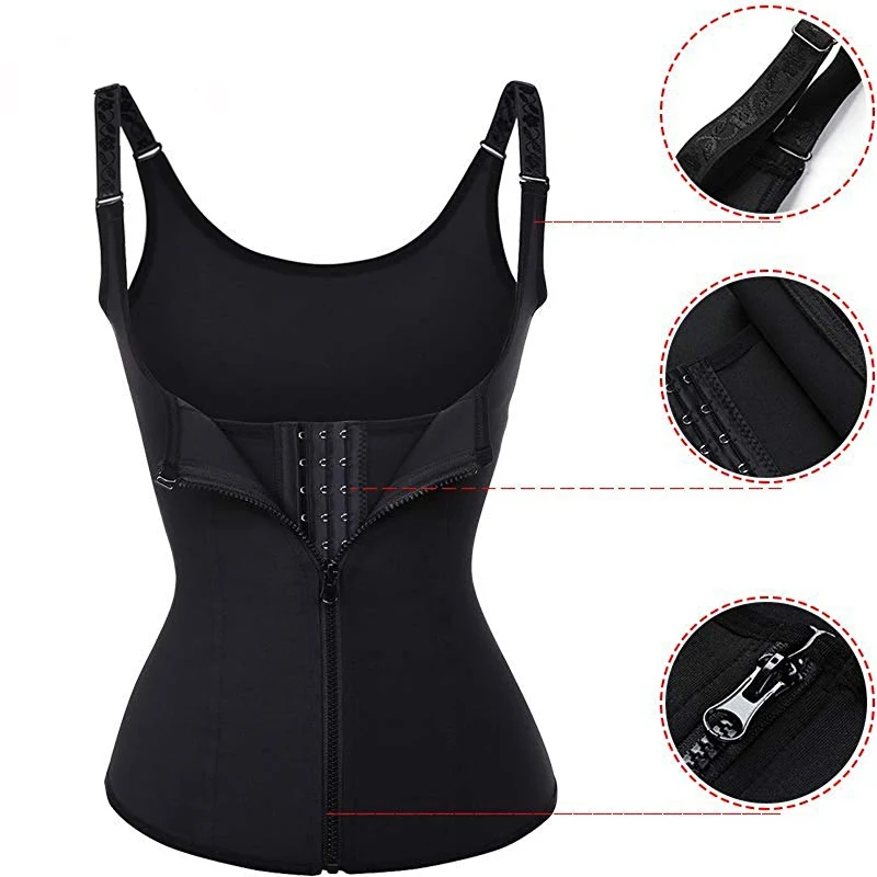 Sweat Waist Trainer Vest Shapewear Slimming Corsets for Weight Loss Body Shaper Sauna Suits Compression Tank Tops Belly Girdles
