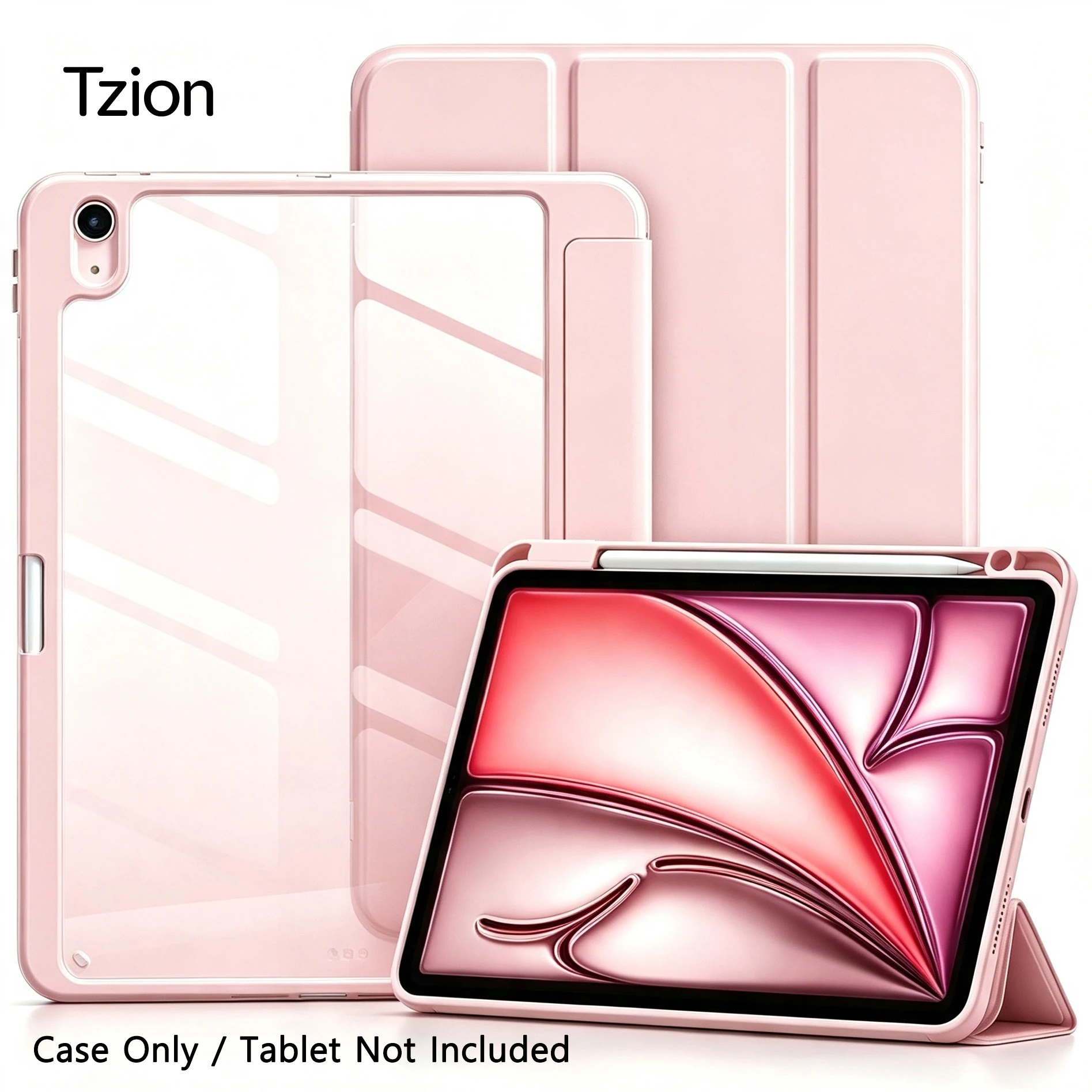 For iPad (A16) 11th 10th Generation Air 4th 5th 10.9 Pro 11 M2 M3 M4 2026 2025 2024 2022 Magnetic Flip Smart Cover Pencil Case