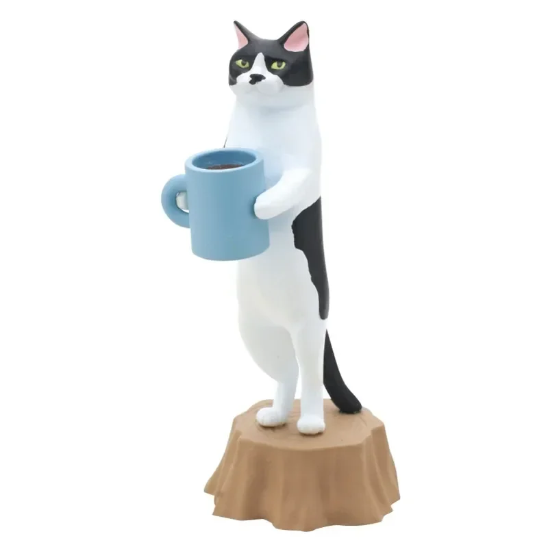 Kitan club original gashapon cápsula brinquedos figura kawaii bonito gato garçom pão casa comida estatueta animal em miniatura anime decoração