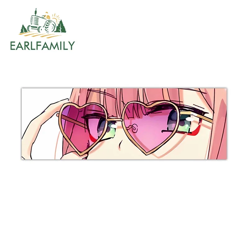 EARLFAMILY 13cm Anime Peeker ZERO TWO Car Stickers Sunscreen Waterproof Skateboard Rearview Mirror Decal for Auto JDM RV