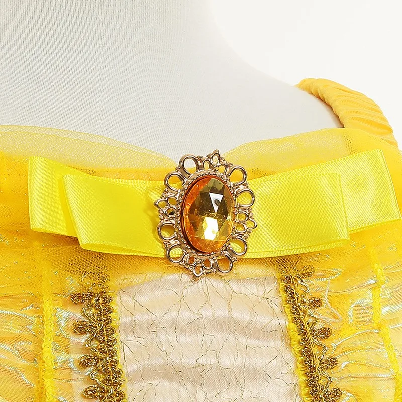 Kostium na Halloween dla dziewczynek kreatywny uroczy bajka Princess Cosplay Belle Dress kostium przebranie dla występ na imprezie