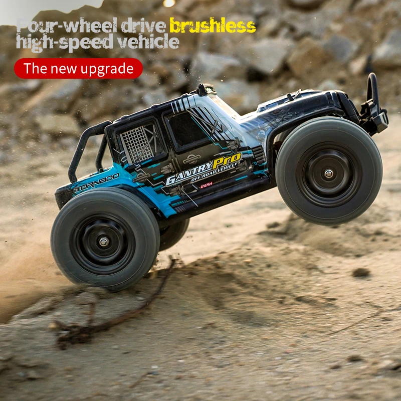 WLtoys 1/16 70km/h Brushless Rc Car With LED Lights 4WD Remote Control 4x4 Off Road Drift Cars Monster Truck Toys for Kids Gifts