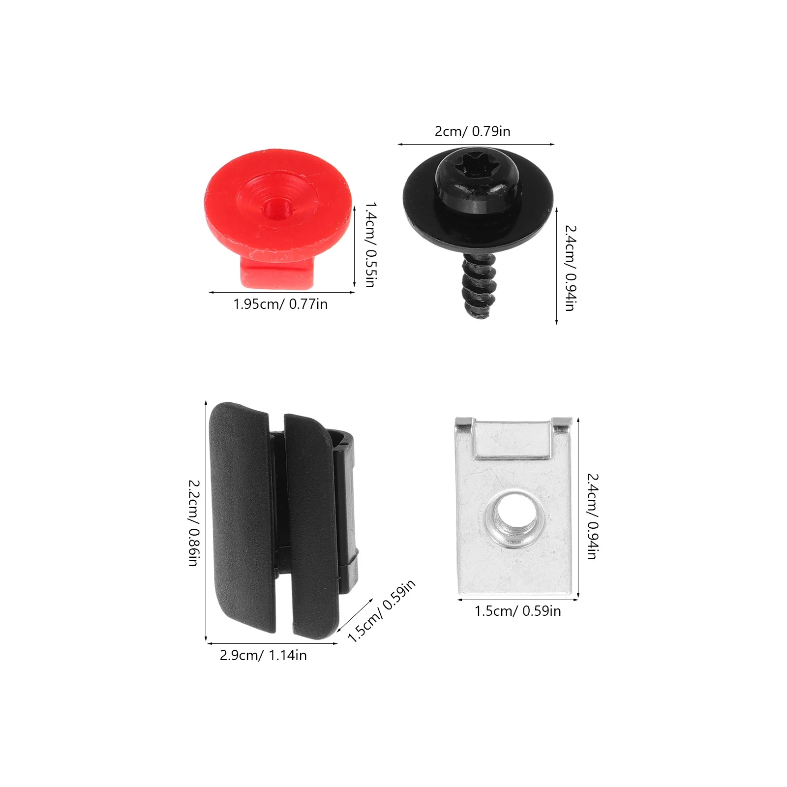 Kit de Instalação de Protetor de Motor para Carro, Protetor de Chassi em Plástico Durável e Metal, Conjunto de Proteção Inclui Parafusos