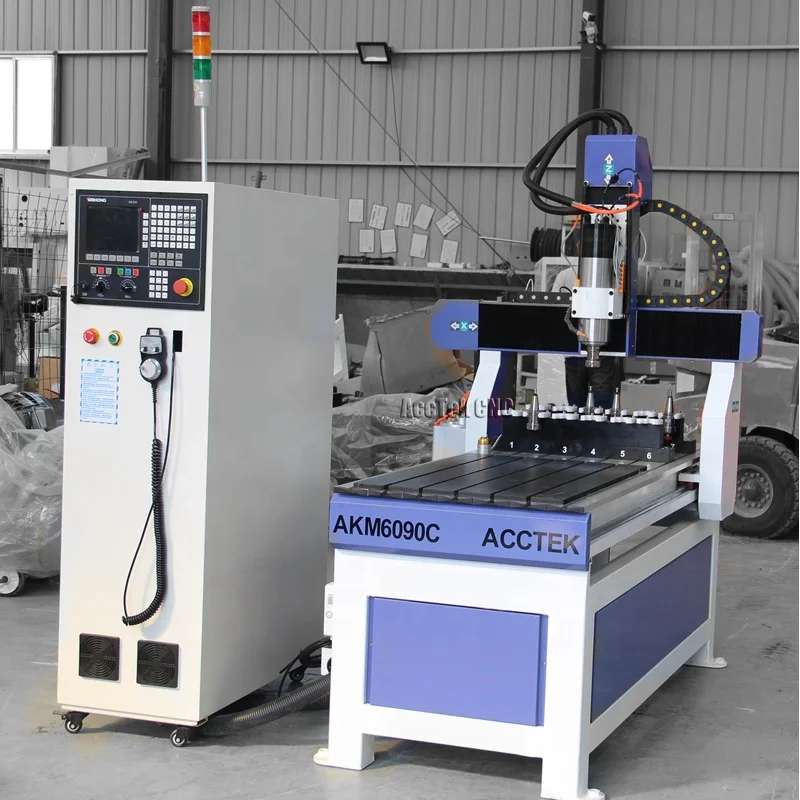 Mini ATC CNC Router 3D 4Axis 3020 6090 5Axis Woodworking Tools станок for Building Industry Sign and Advertising