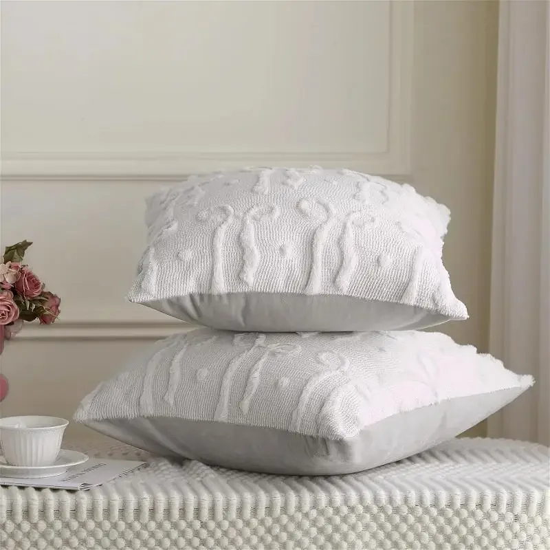 

Bowknot Pillow Cover Multipurpose Sofa Office Chair Back Decoration Easter Cushion Cover Zipper Easy To Clean