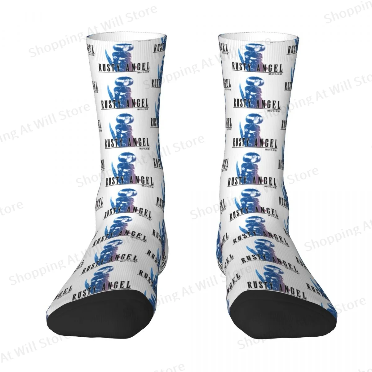 Rusty Angel Final Fantasy Unisex Winter Socks Cycling Happy Crew Socks Street Style Crazy Sock