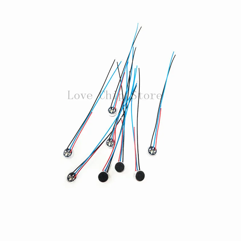 10-50pcs 6x2.5mm 6025 Airflow Sensor Nebulizer MIC Capsule Electret Condenser Microphone welding three wires blue light