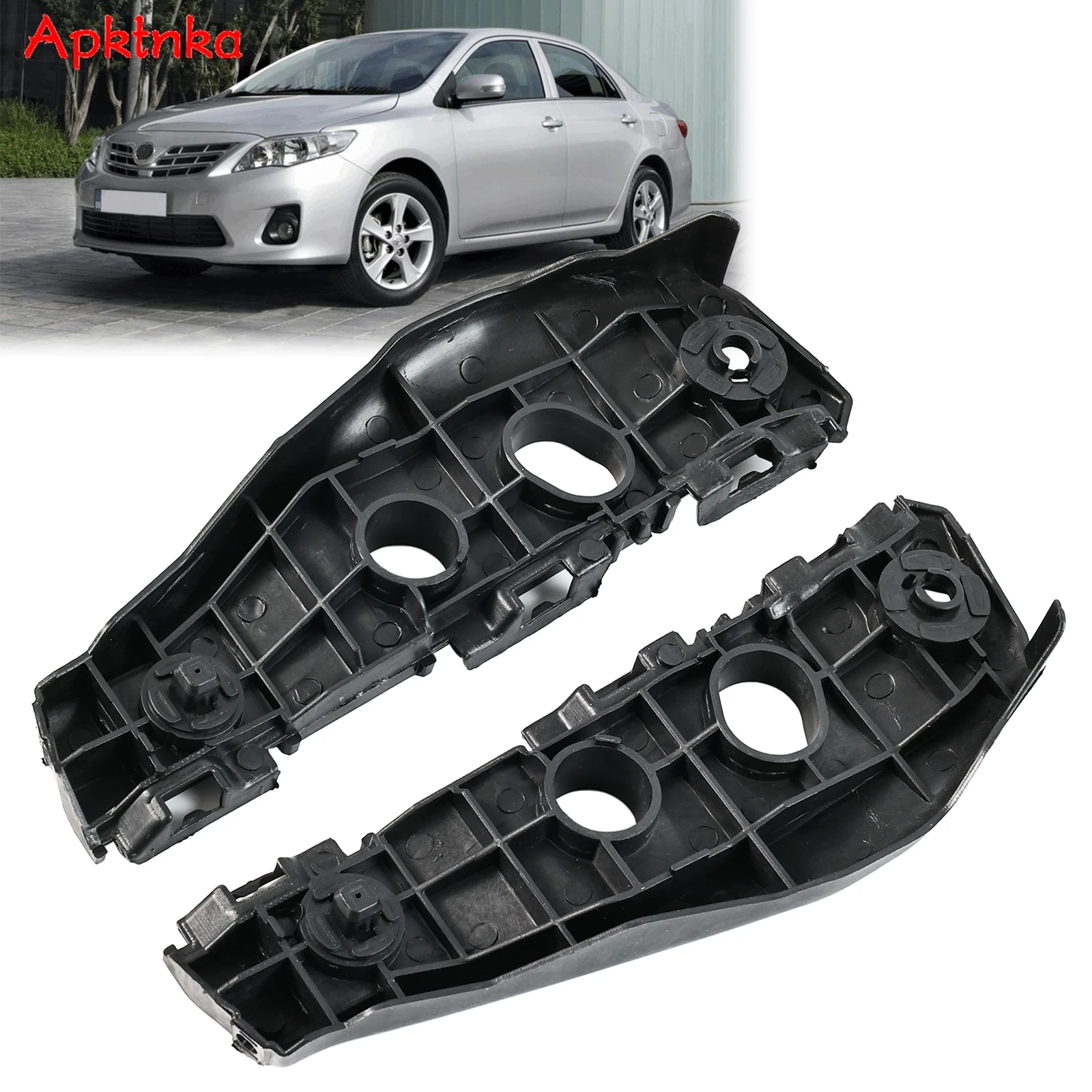 For Toyota Corolla 2009 2010 Car Front Bumper Retainer Brackets Spacer Left Right Pair Side Beam Mount Support 52115-02130/12430