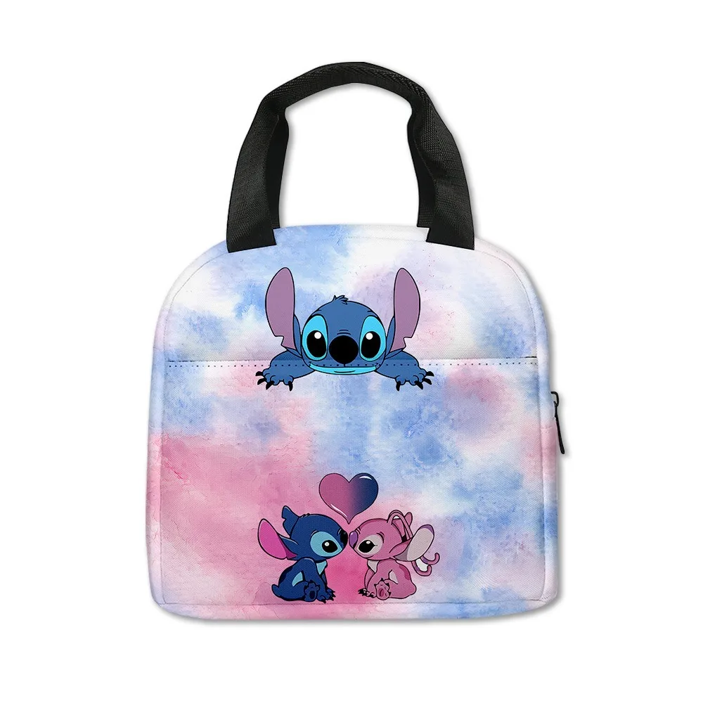 Disney Anime Lilo&Stitch Insulated Lunch Box Cartoon Stitch Waterproof Cooler Handbag Bento Bag Lunch Container Food Storage Bag