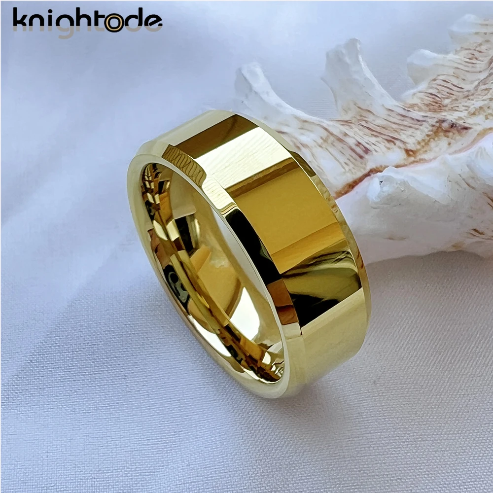 男性と女性のための古典的なタングステンカーバイドバンド,誕生日プレゼント,フラットポリッシュ,幅6mm,8mm