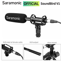 Saramonic Soundbird V1 Supercardioid Condenser Shotgun Microphone for Interviews ENG Filmmaking Field Production Streaming Vlog