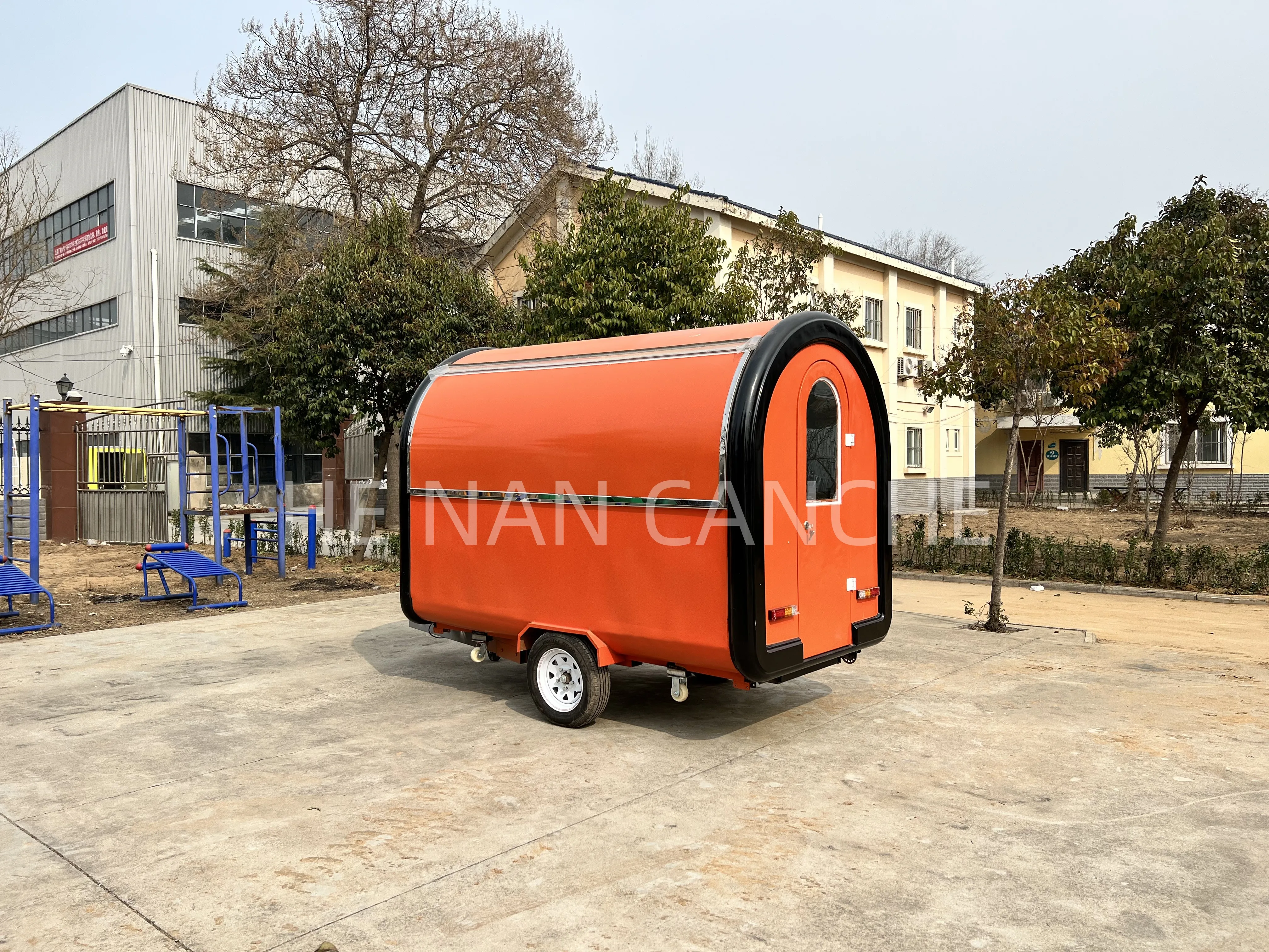 Small Stainless Steel Mobile Hot Dog Vending Food Carts Mini Ice Cream Truck Europe Van Trailer Coffee Cart Shop