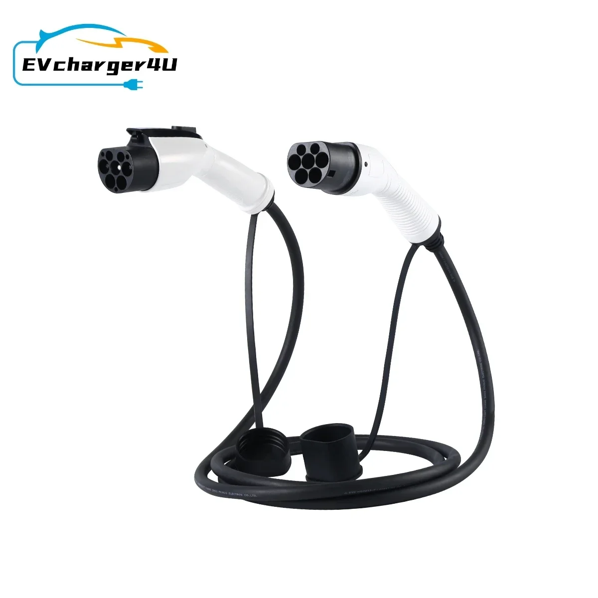 EVcharger4U Type2 para GBT EV Cabo de carregamento 5M 1 Fase/3 Fase 32A 7KW 22KW Veículo elétrico Tipo 2 GB/T para cabo de estação de carregador